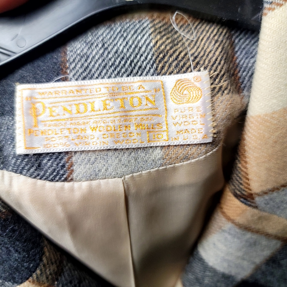 Pendleton Wool Jacket, Cream With Orange Yellow, … - image 3